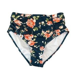NEW Holipick Swim Bottom Womens
Blue Floral High-Waist Poly Spandex Sz M